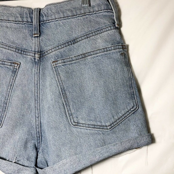 Madewell High Rise Denim Shorts Size 26 Raw Hem - Picture 6 of 9